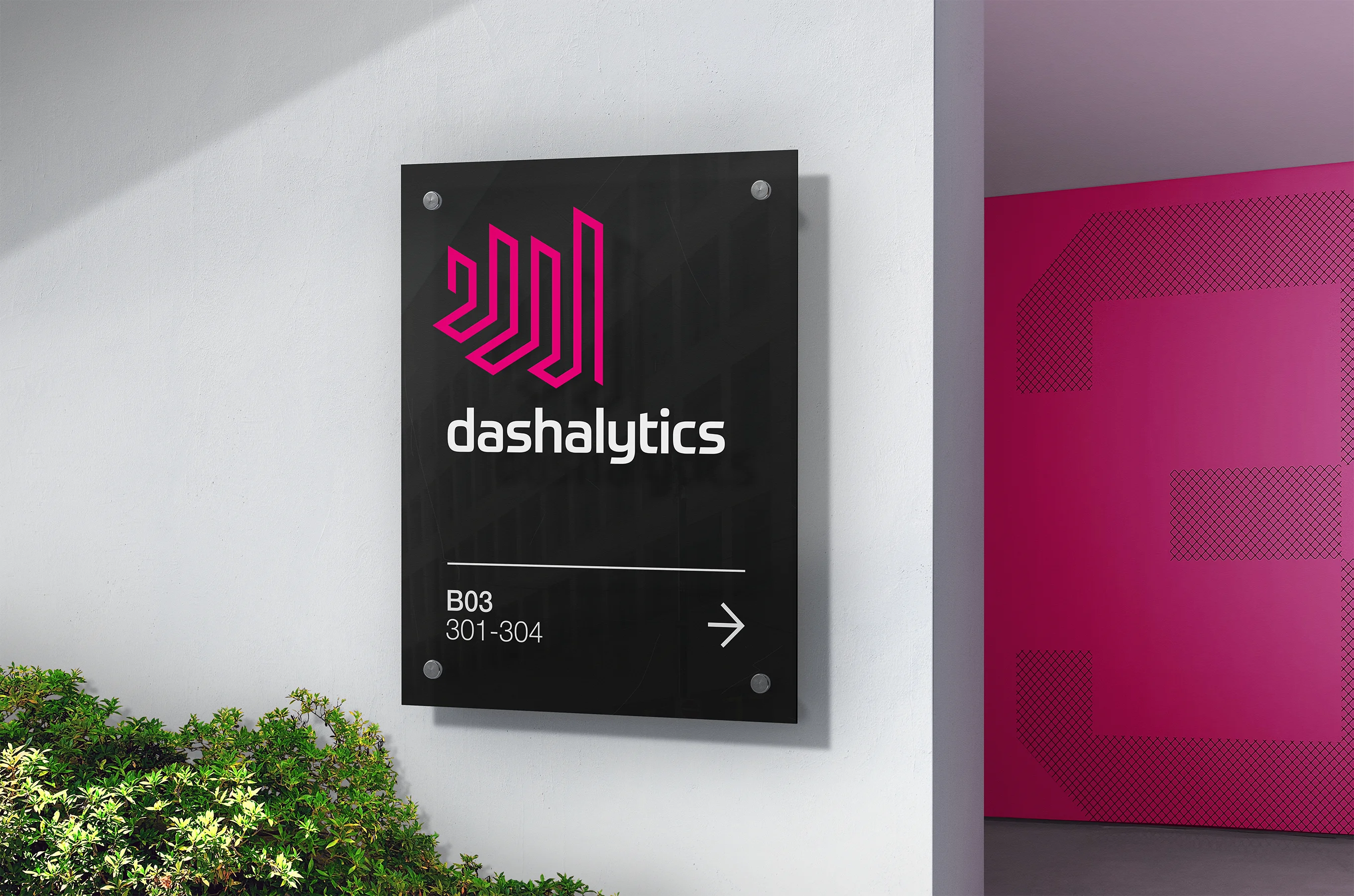 Dashalytics building sign