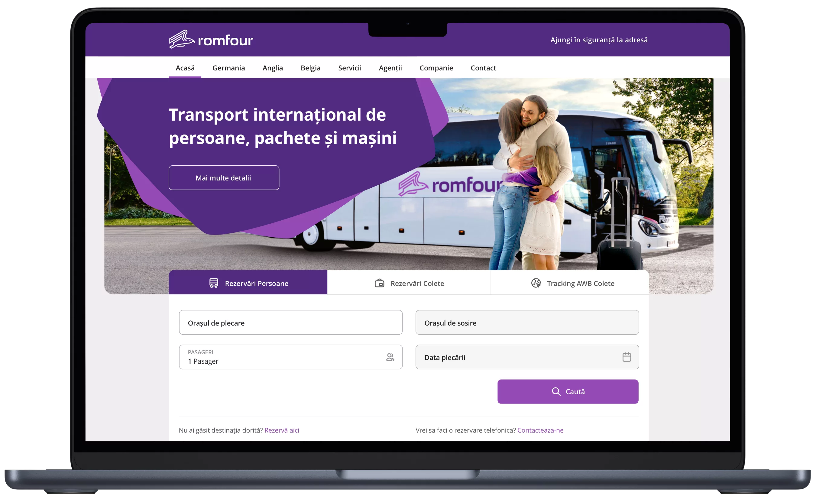 Website homescreen design on laptop
