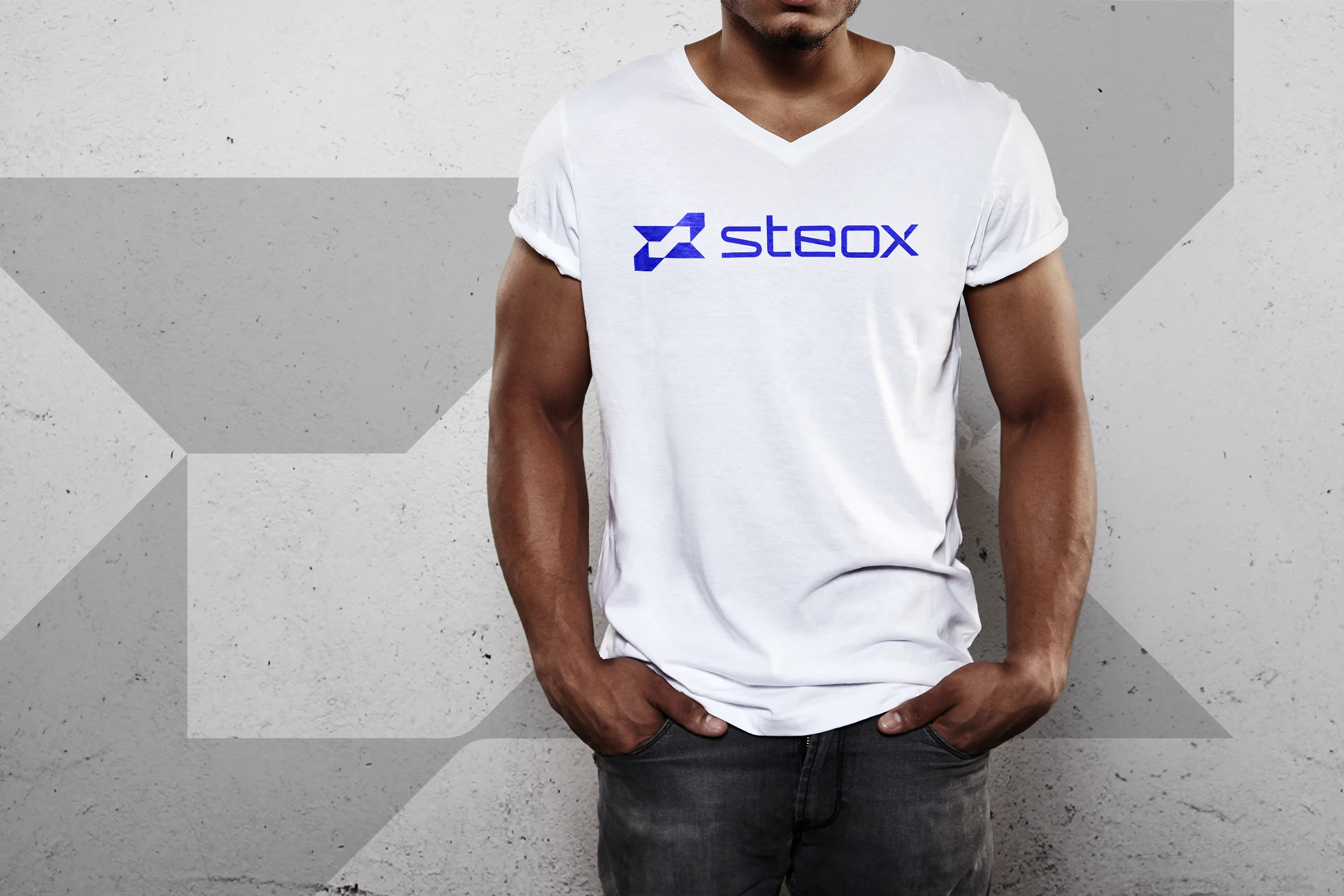 steox logo on t-shirt visualization